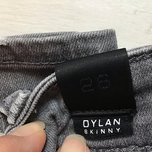 Vince Dylan Skinny Destructed Dark Gray Jeans - Picture 11 of 14